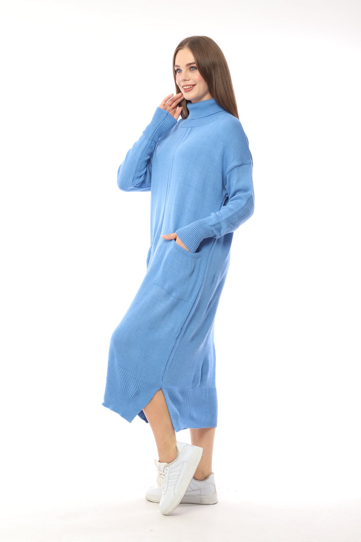 Balıkçı Yaka Triko Elbise