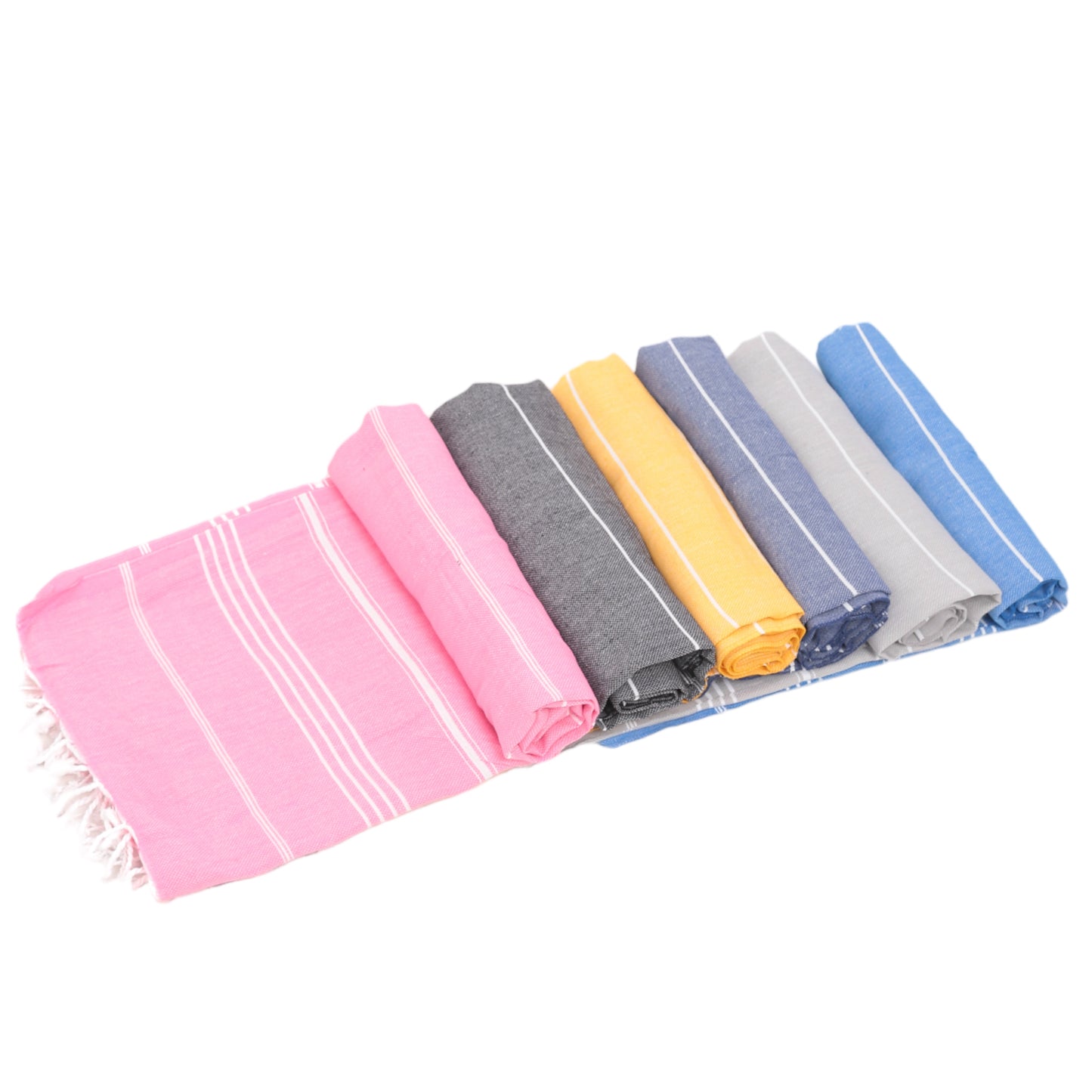 Here Mood %100 Pamuk Tatil Peştemal Seti (Gri/Sarı)