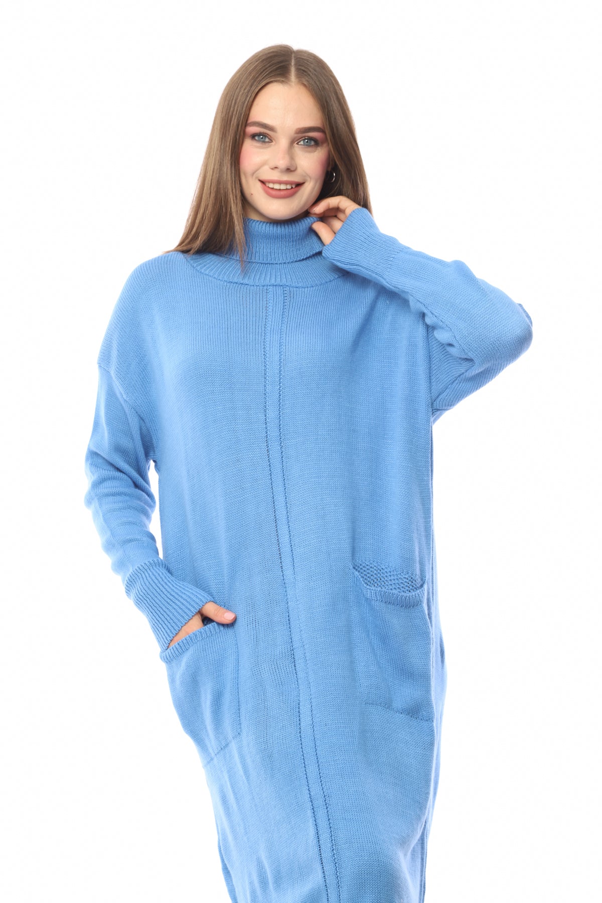 Balıkçı Yaka Triko Elbise