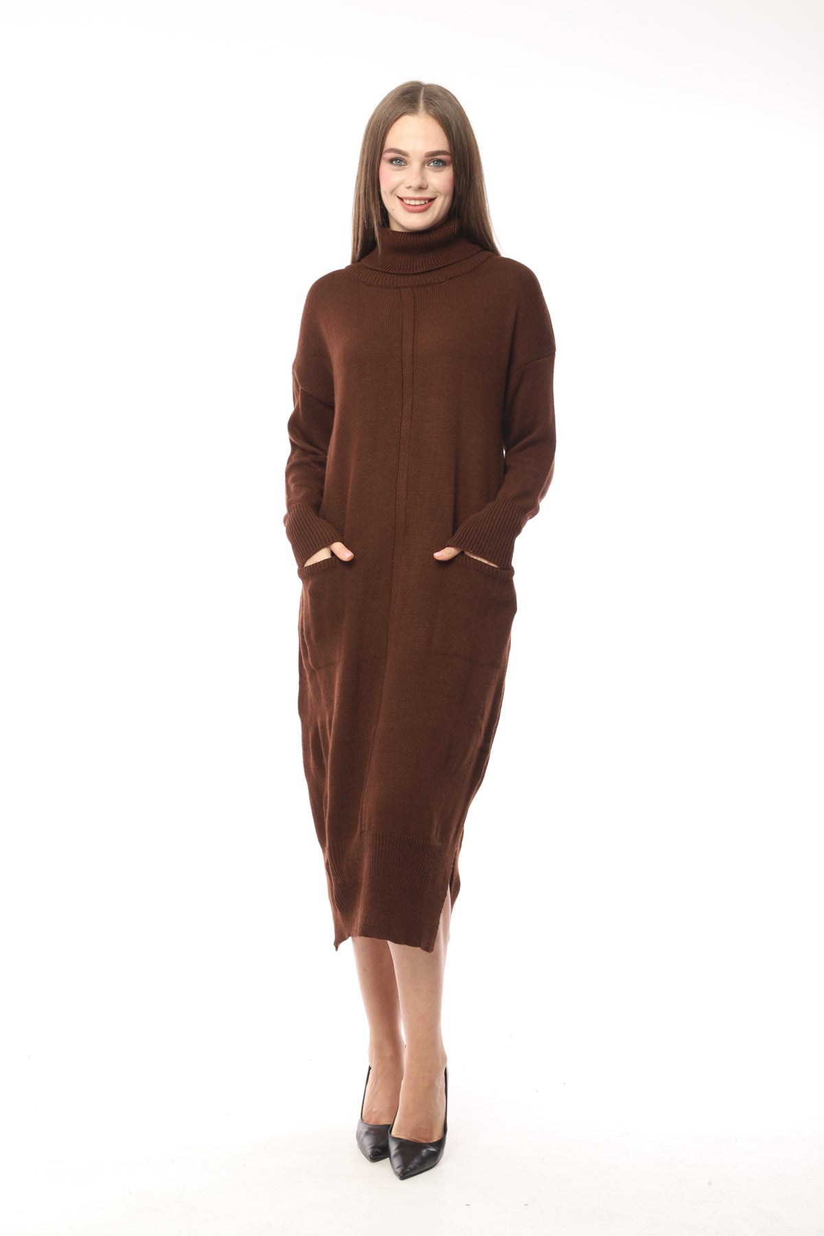 Balıkçı Yaka Triko Elbise