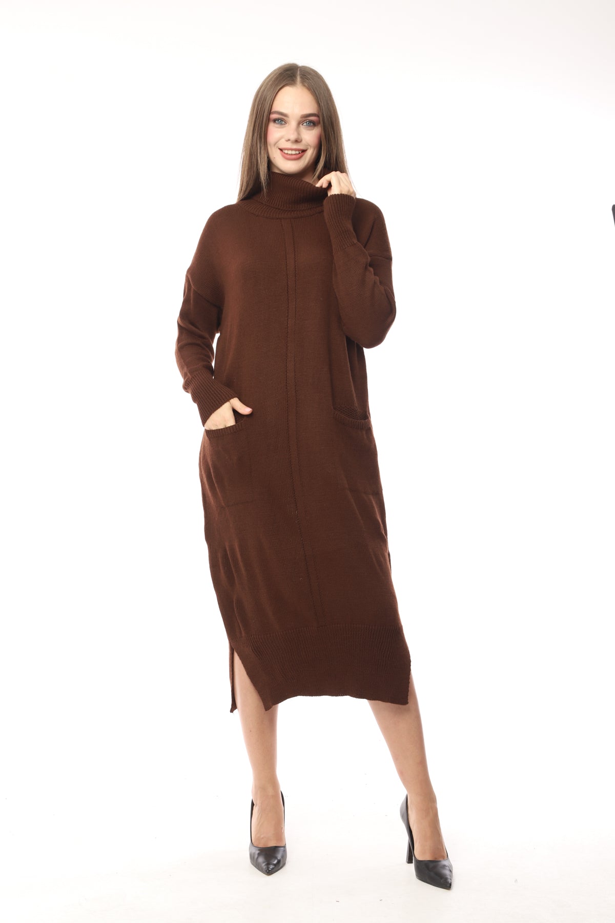 Balıkçı Yaka Triko Elbise