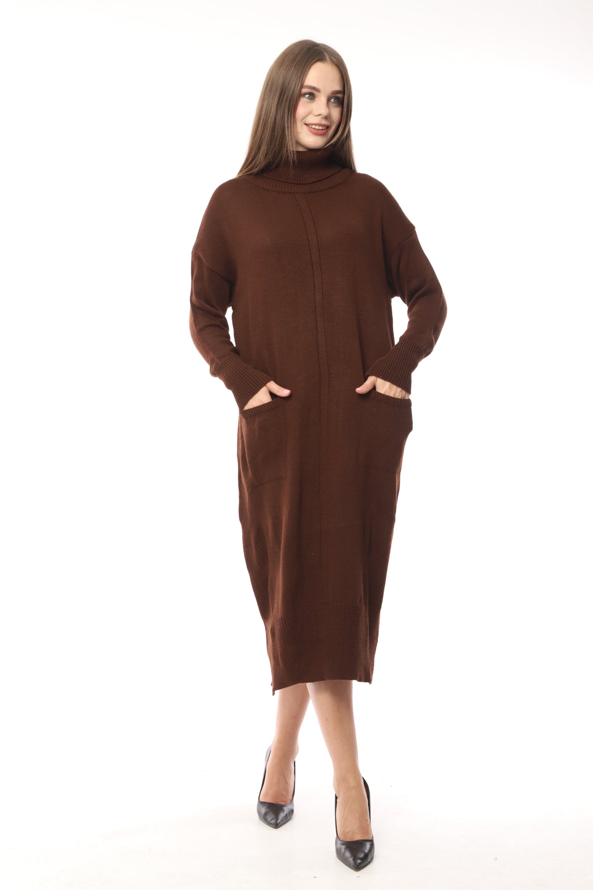 Balıkçı Yaka Triko Elbise