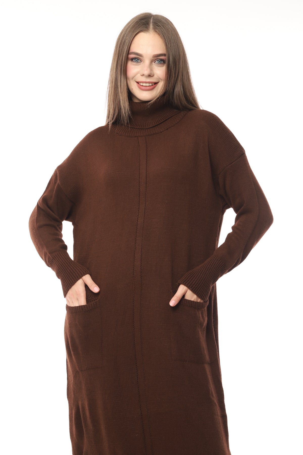 Balıkçı Yaka Triko Elbise