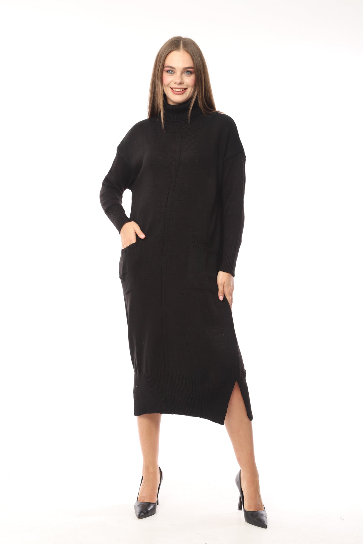 Balıkçı Yaka Triko Elbise