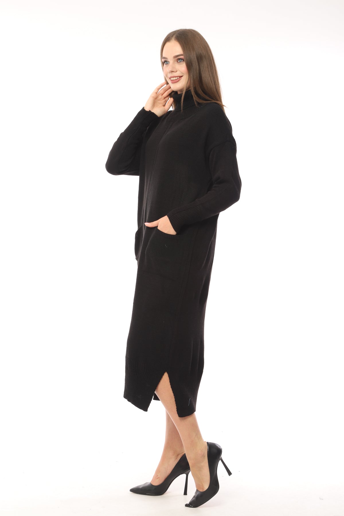 Balıkçı Yaka Triko Elbise