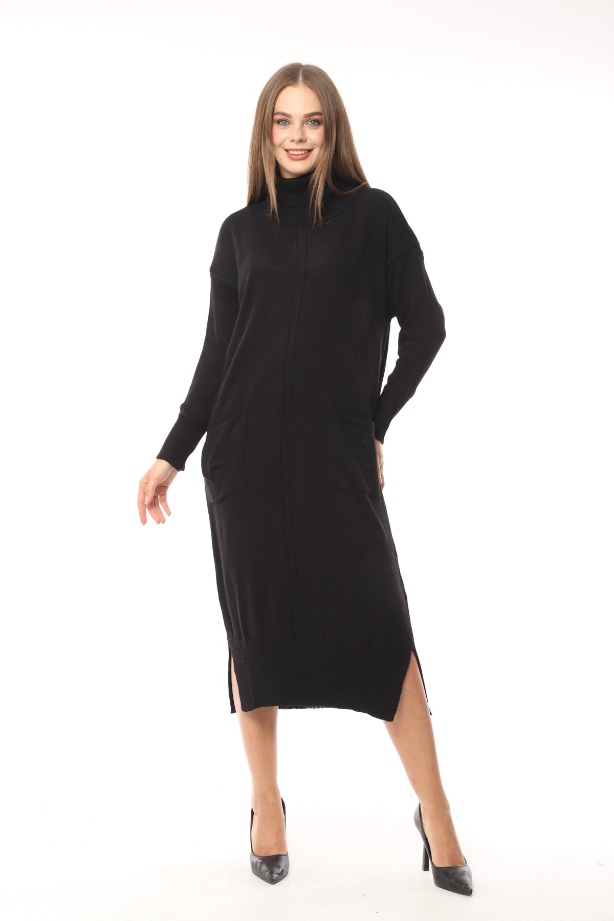 Balıkçı Yaka Triko Elbise