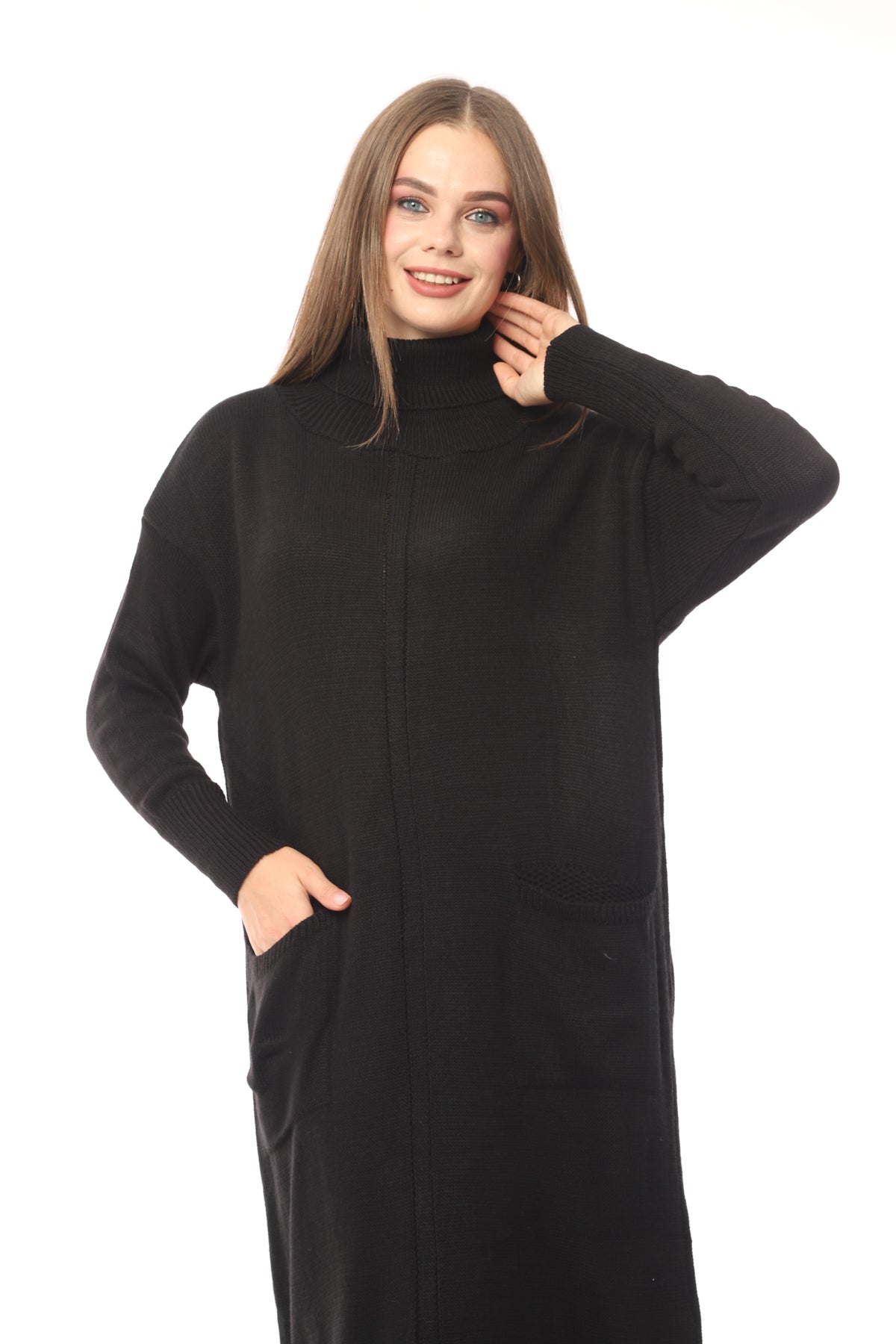 Balıkçı Yaka Triko Elbise