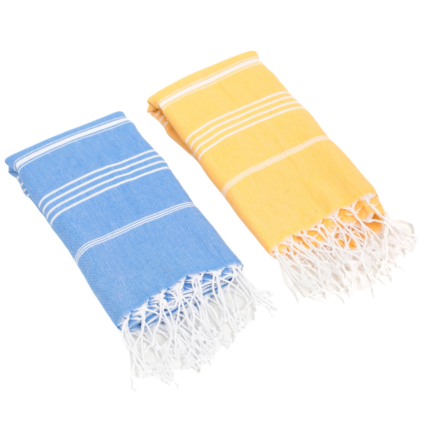 Here Mood %100 Pamuk Tatil Peştemal Seti (Mavi/Sarı)