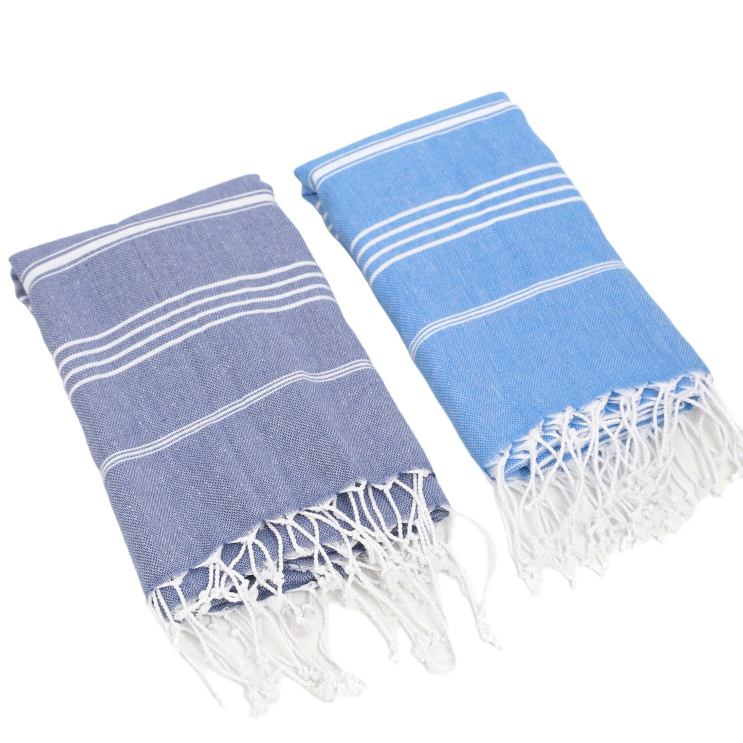 Here Mood %100 Pamuk Tatil Peştemal Seti (Petrolmavisi/Mavi)