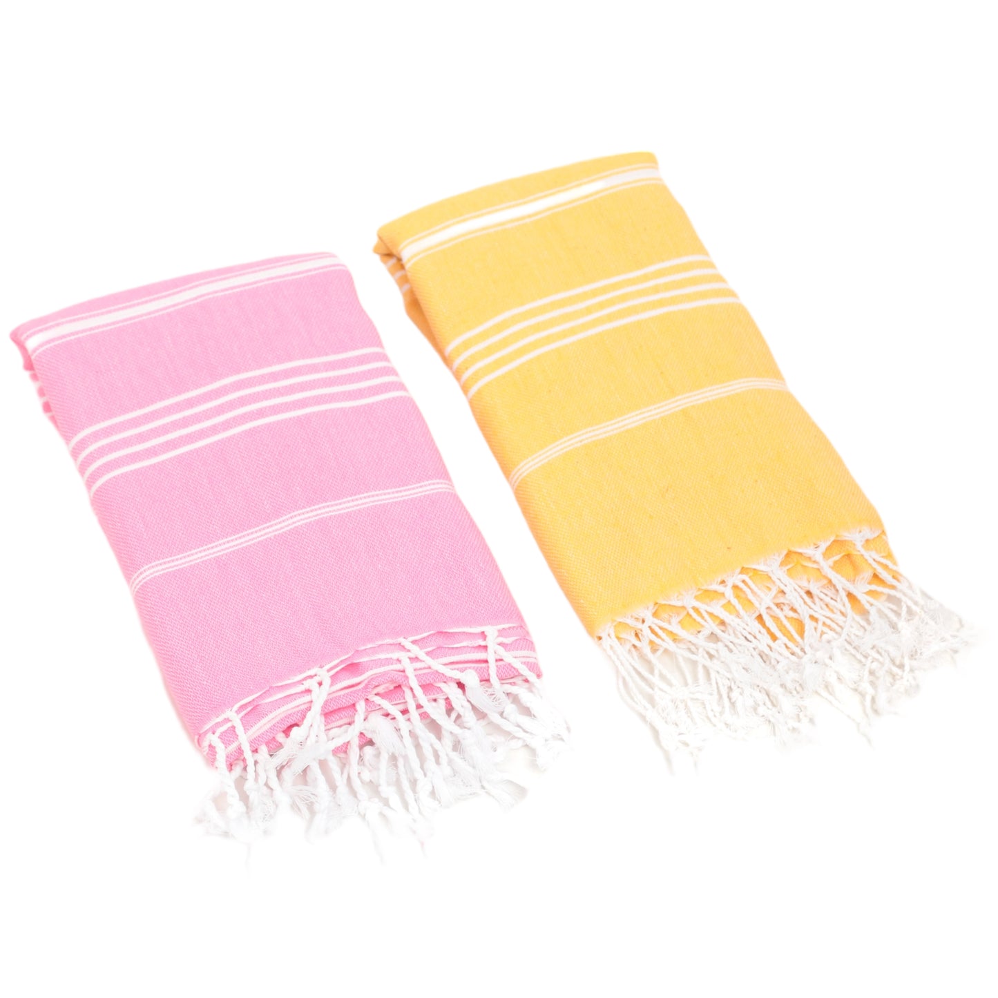 Here Mood %100 Pamuk Tatil Peştemal Seti (Sarı/Pembe)