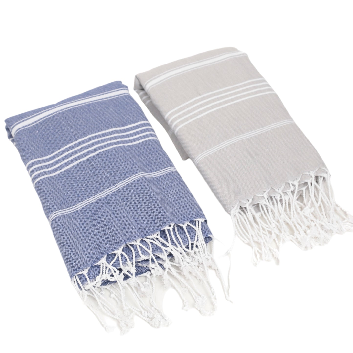 Here Mood %100 Pamuk Tatil Peştemal Seti (Petrolmavisi/Gri)