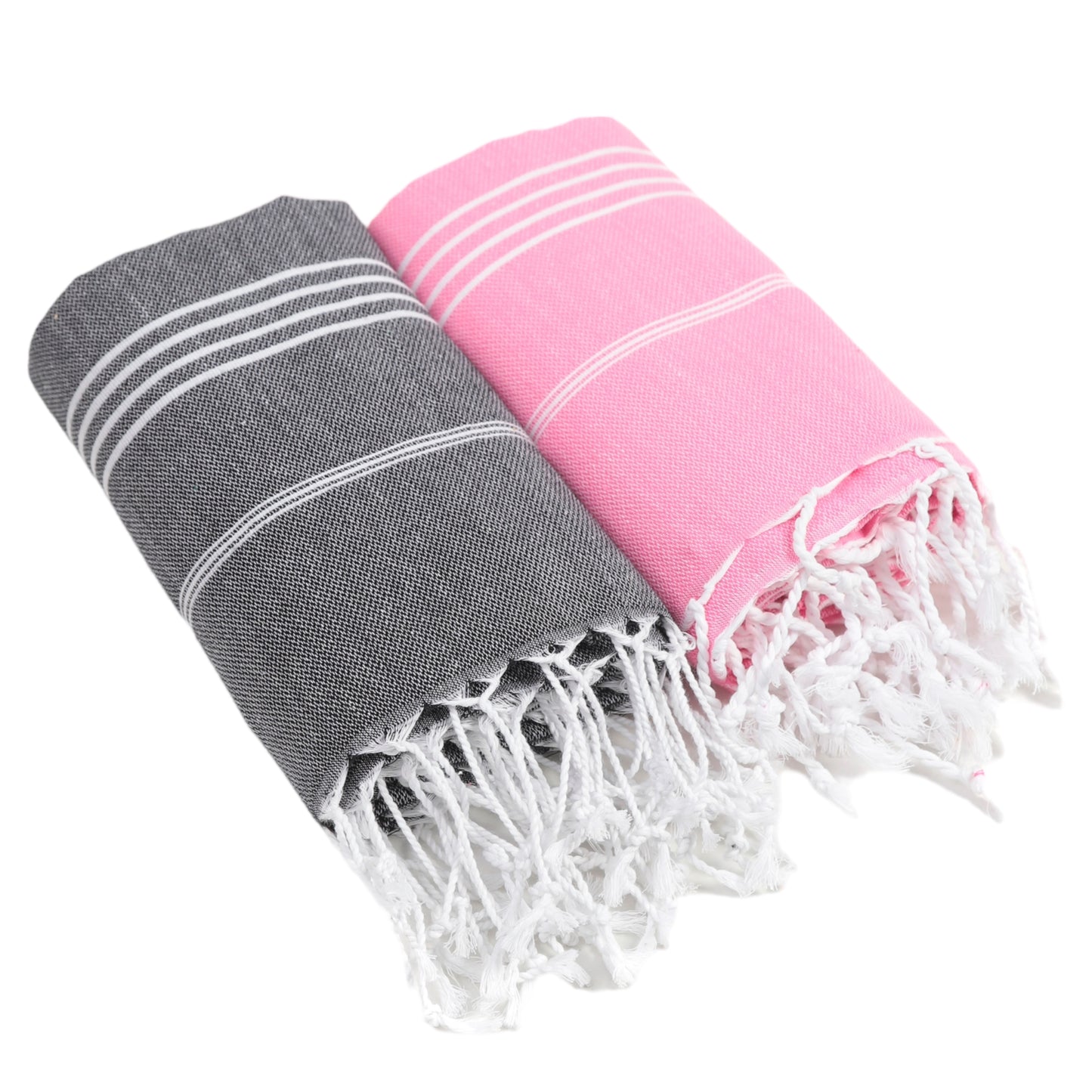 Here Mood %100 Pamuk Tatil Peştemal Seti (Siyah/Pembe)