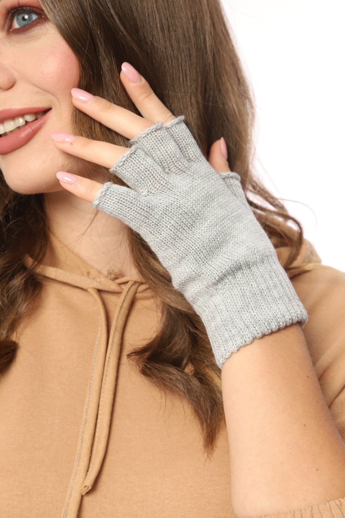 Parmaksız Eldiven (Acik Gri)