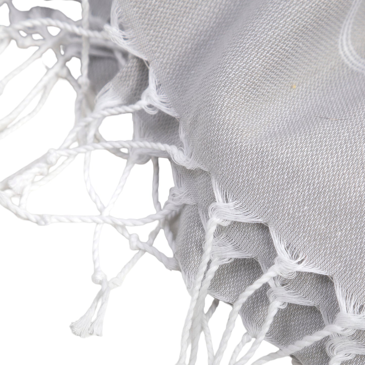 Here Mood %100 Pamuk Tatil Peştemal Seti (Gri/Sarı)