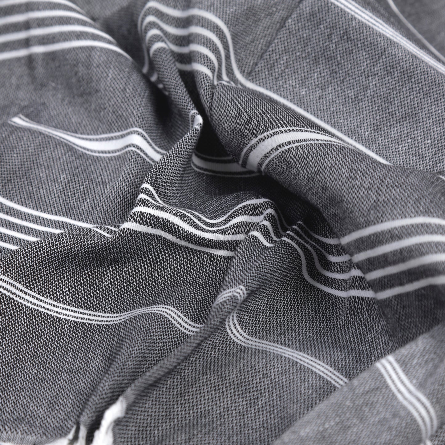 Here Mood %100 Pamuk Tatil Peştemal Seti (Petrolmavisi/Siyah)