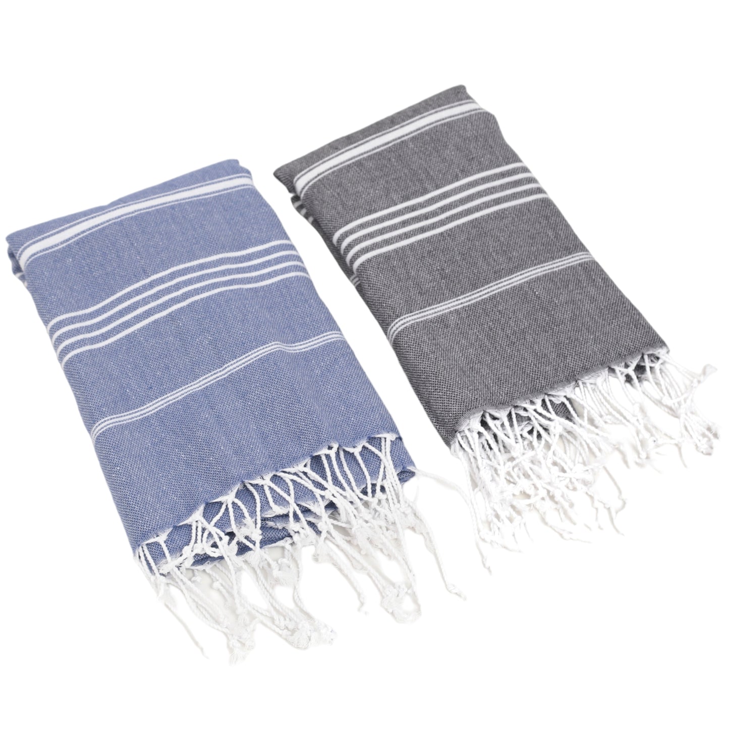 Here Mood %100 Pamuk Tatil Peştemal Seti (Petrolmavisi/Siyah)