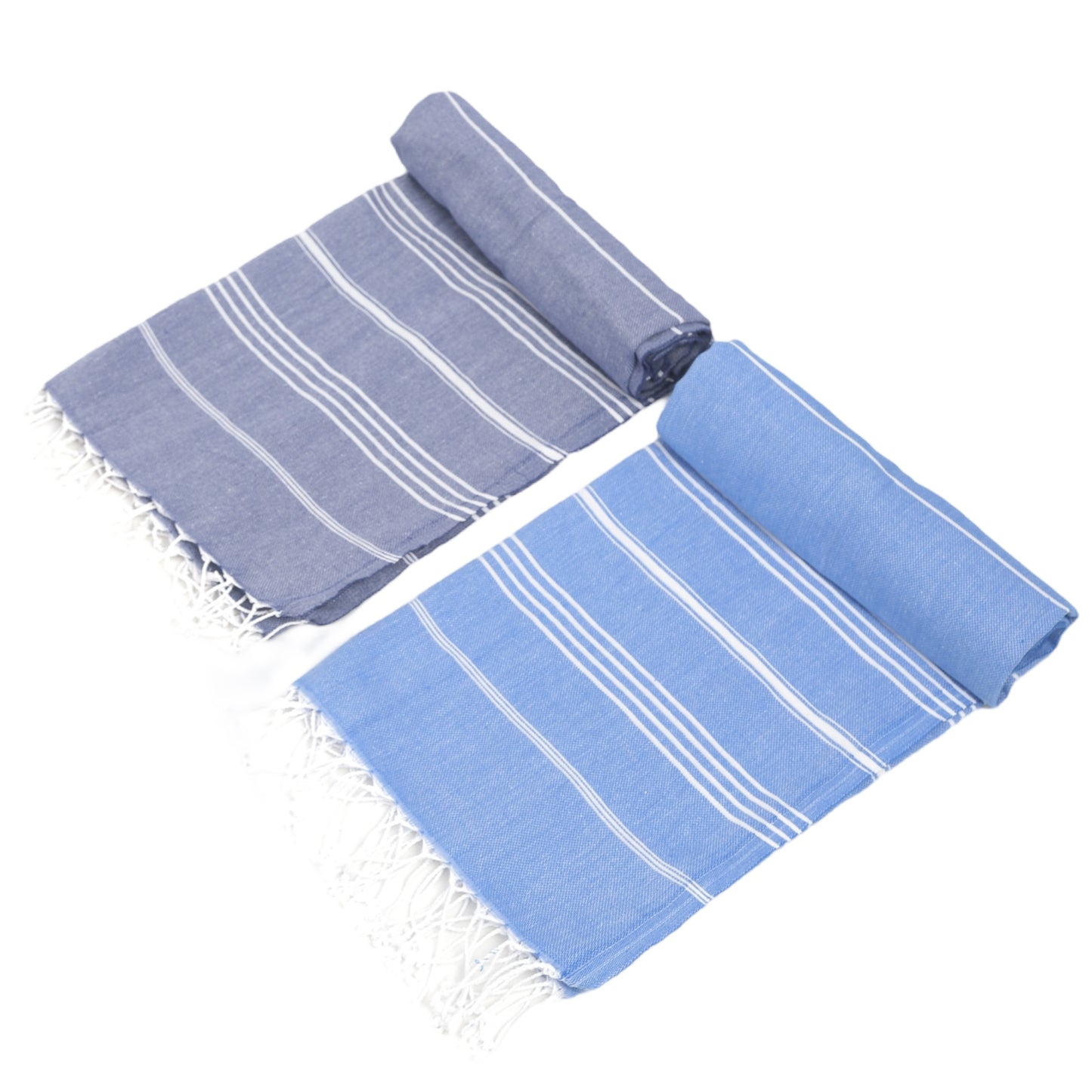 Here Mood %100 Pamuk Tatil Peştemal Seti (Petrolmavisi/Mavi)