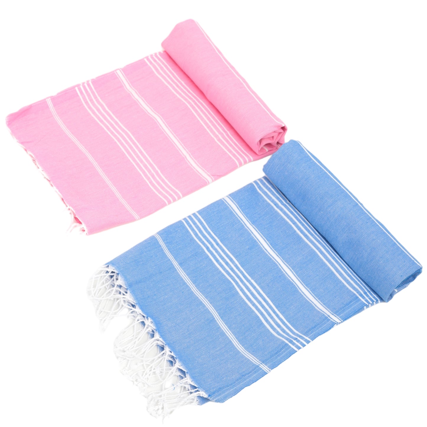 Here Mood %100 Pamuk Tatil Peştemal Seti (Mavi/Pembe)