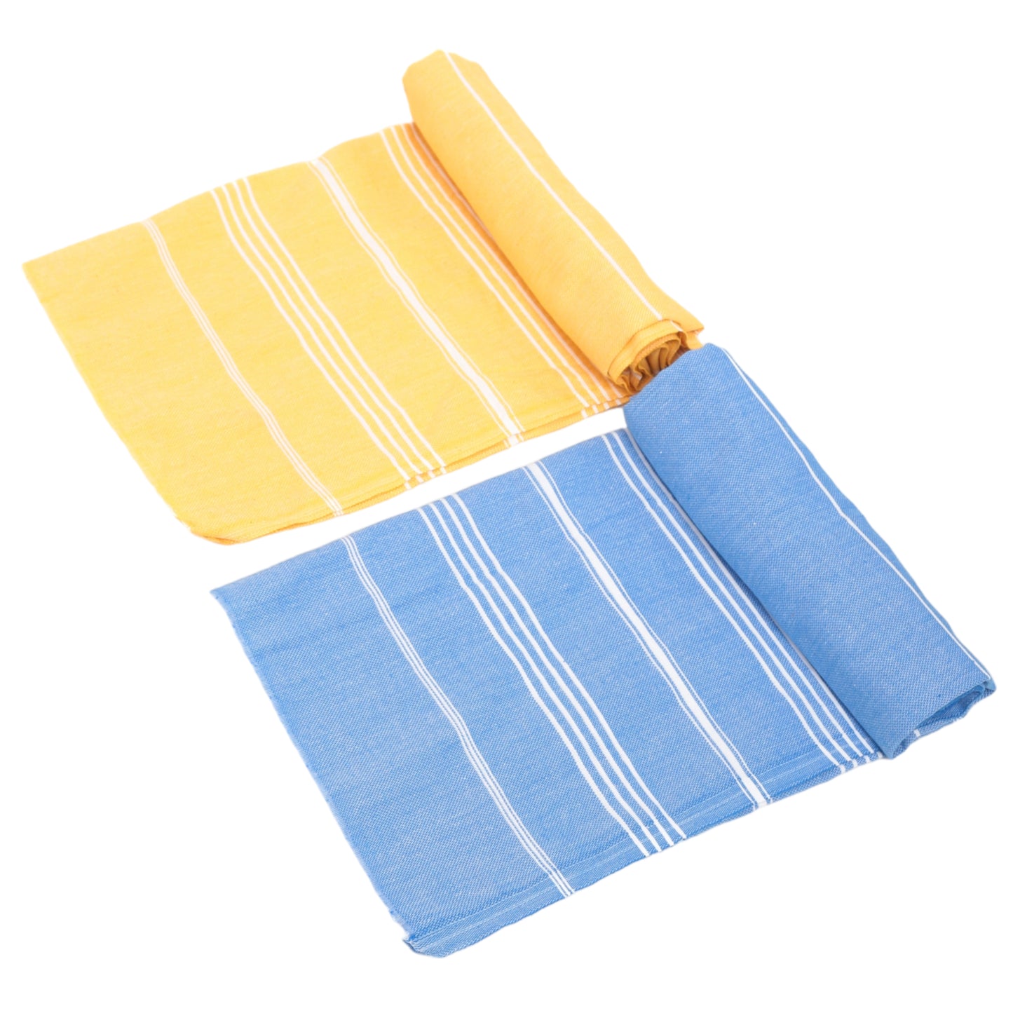 Here Mood %100 Pamuk Tatil Peştemal Seti (Mavi/Sarı)