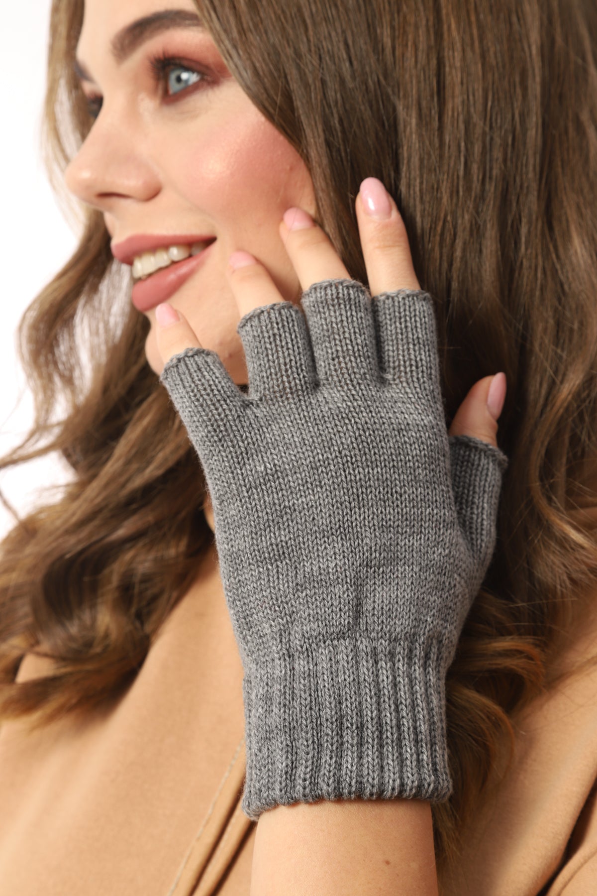 Parmaksız Eldiven (Koyu Gri)