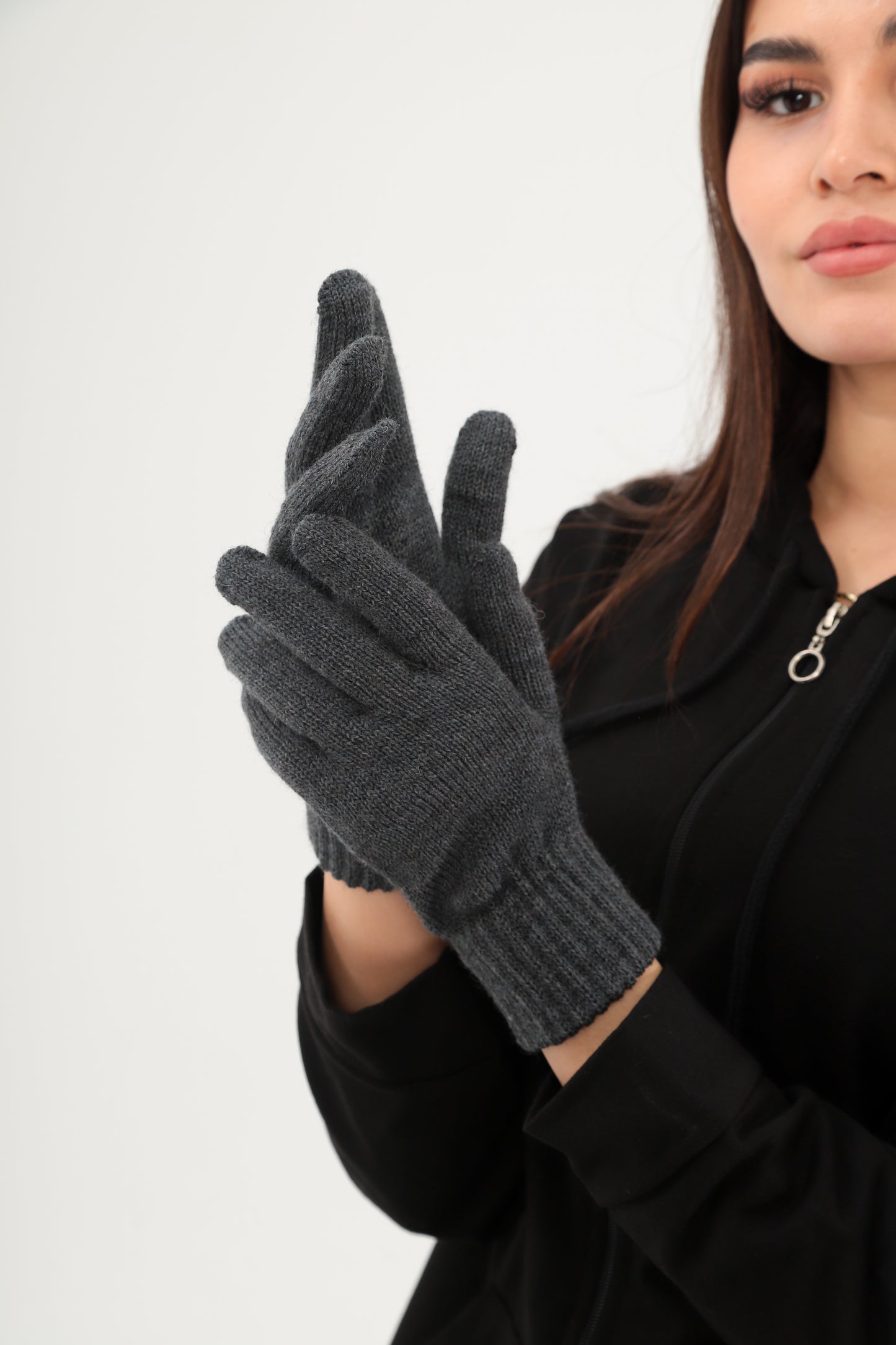 Parmaklı Eldiven (Koyu Gri)