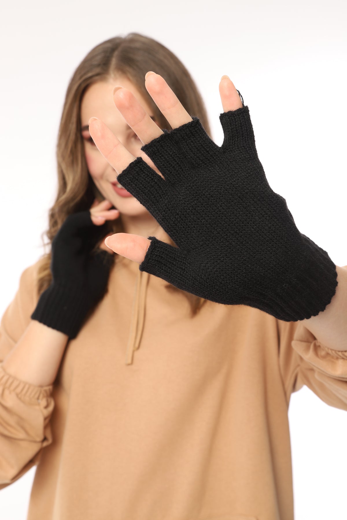 Parmaksız Eldiven (Siyah)