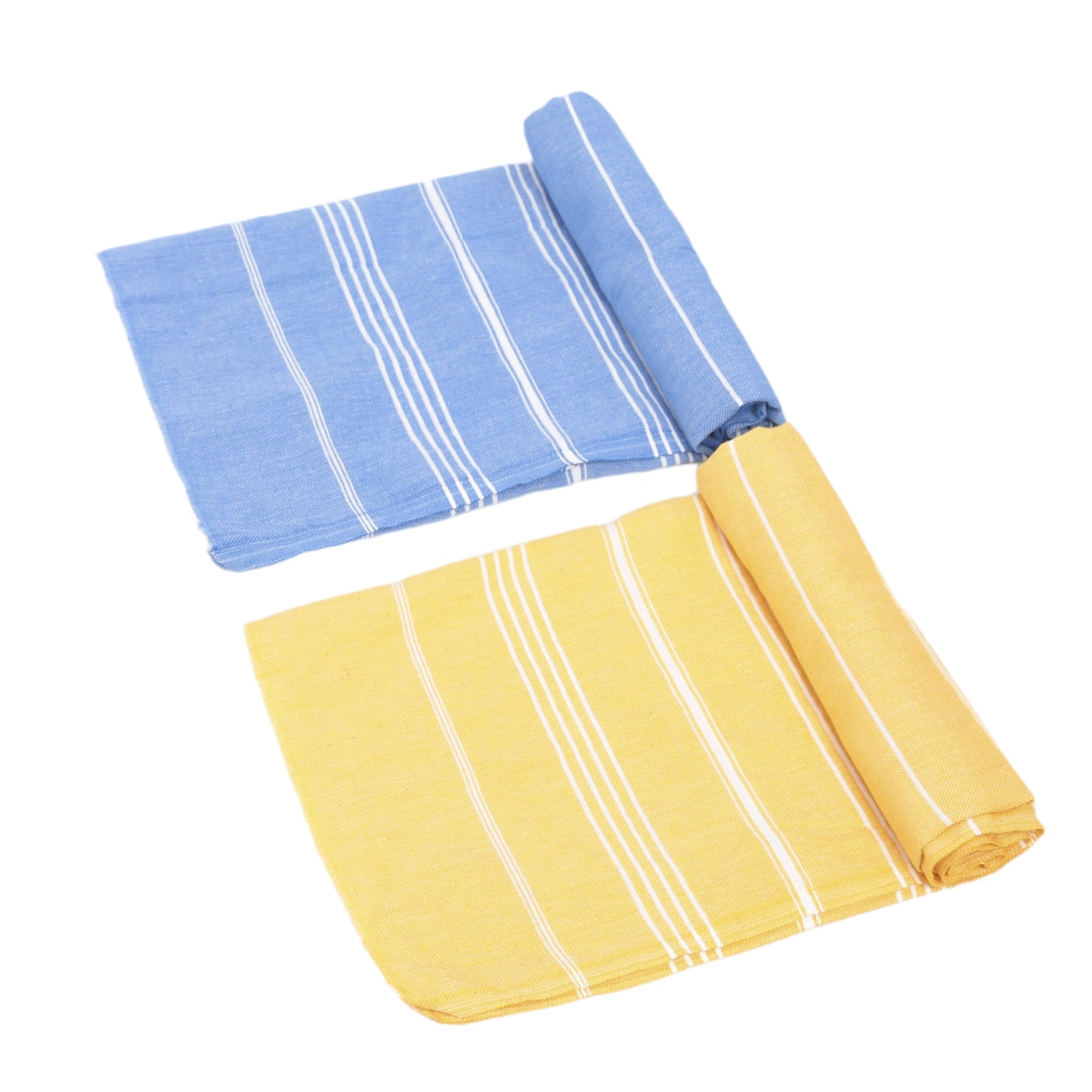 Here Mood %100 Pamuk Tatil Peştemal Seti (Mavi/Sarı)