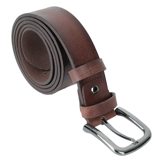 Premium Gerçek Deri Kemer (Kahverengi)