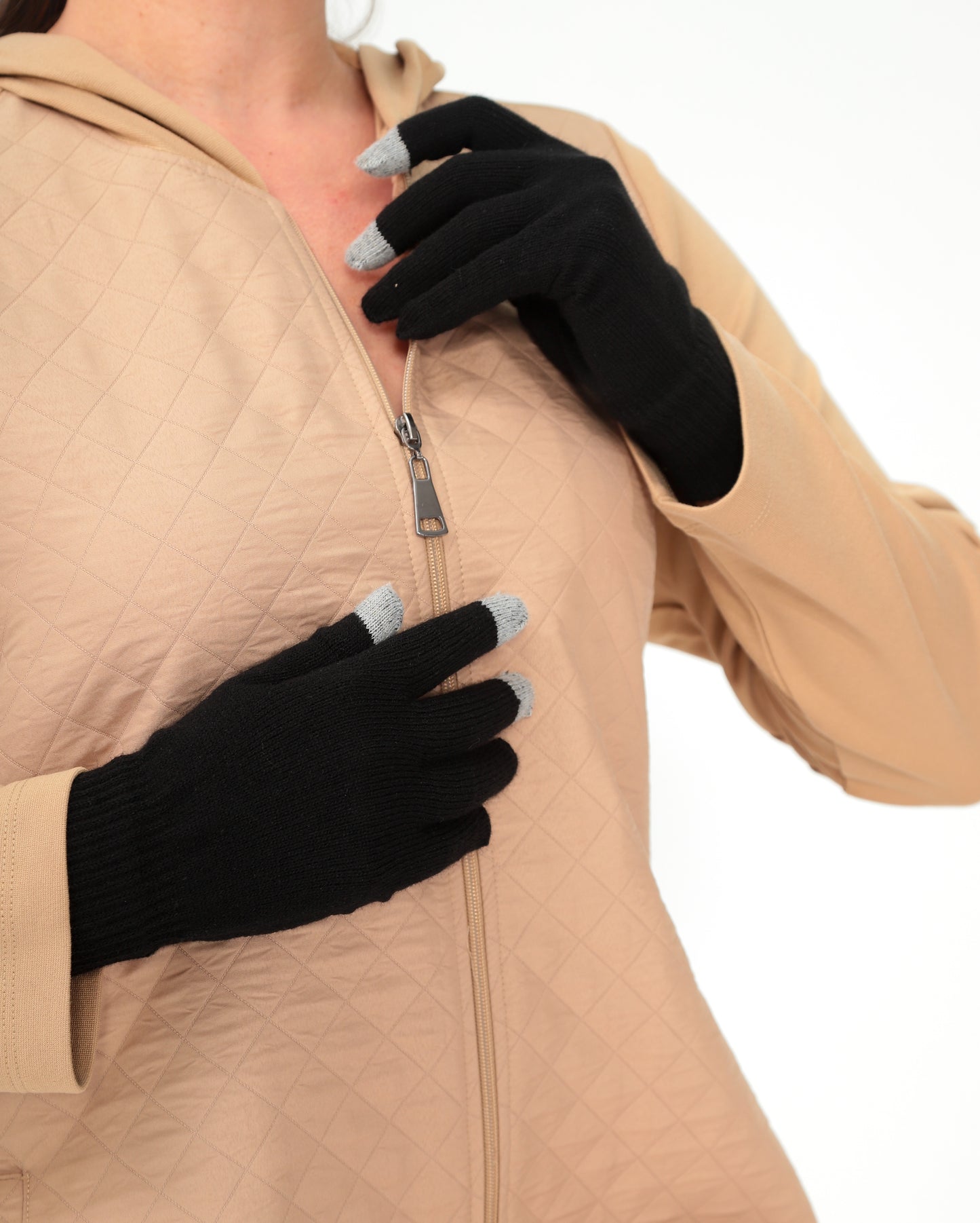 Dokunmatik Parmaklı Eldiven (Siyah)