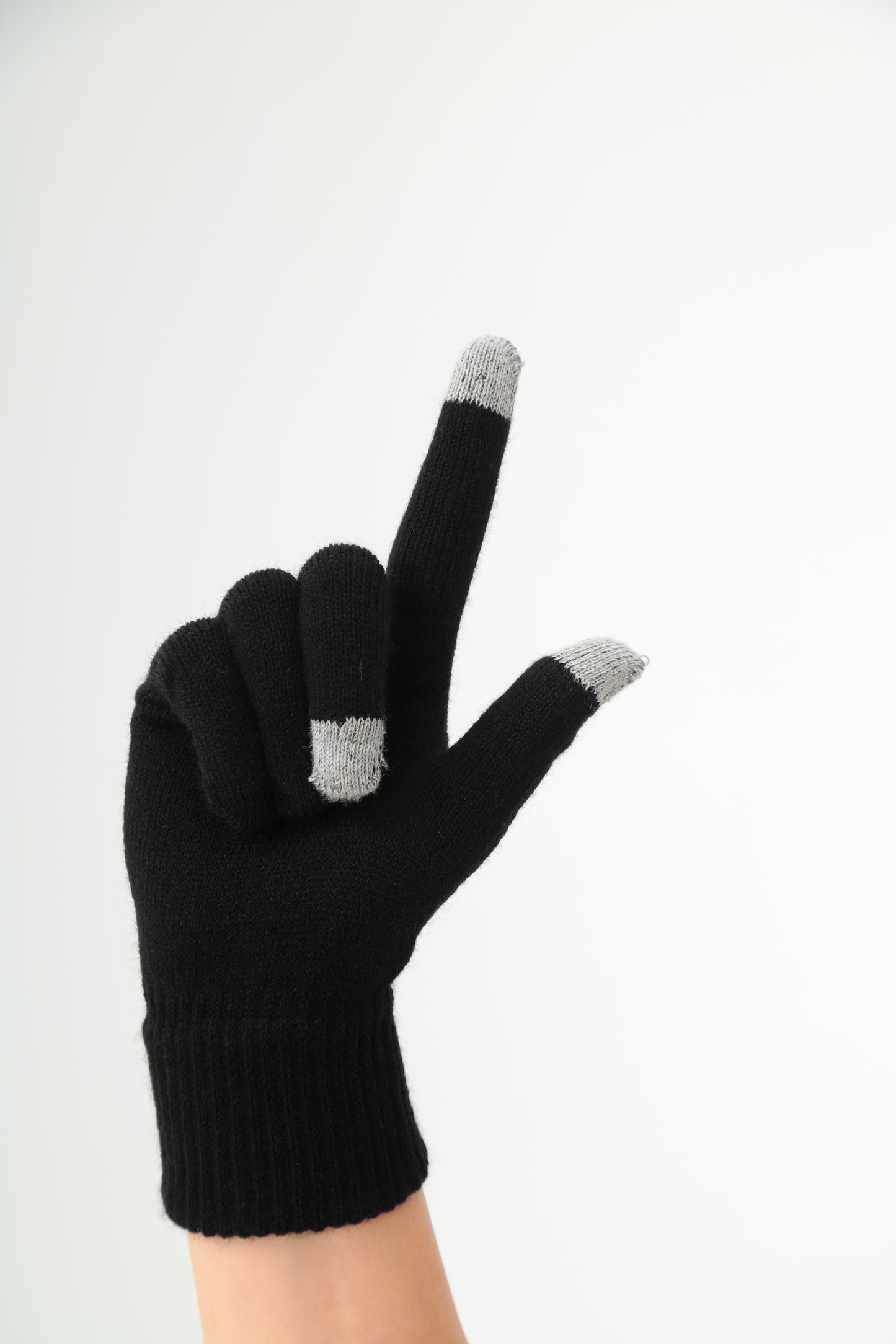 Dokunmatik Parmaklı Eldiven (Siyah)
