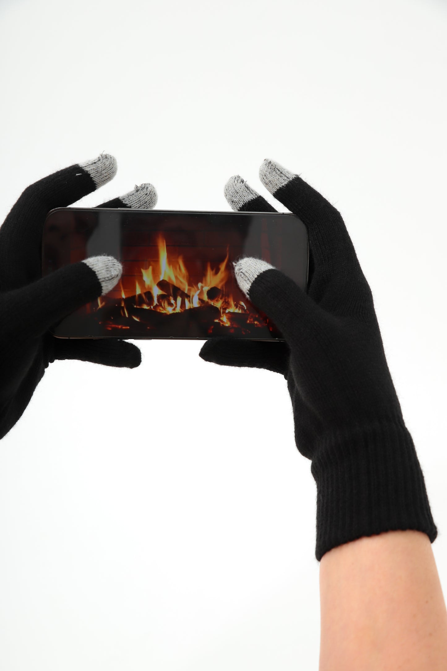 Dokunmatik Parmaklı Eldiven (Siyah)