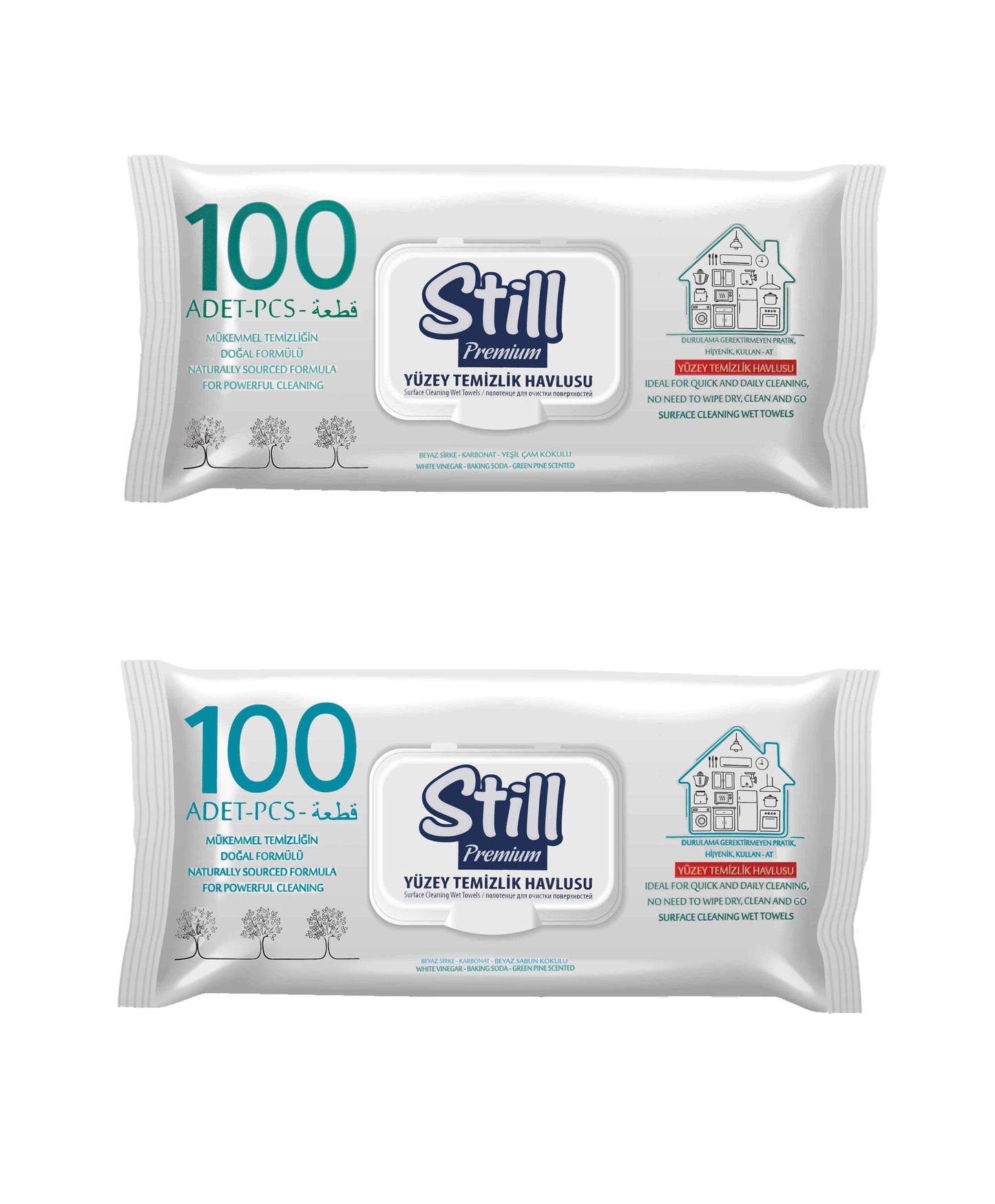 Still Premium Yüzey Temizlik Havlusu Yeşil Çam Kokusu