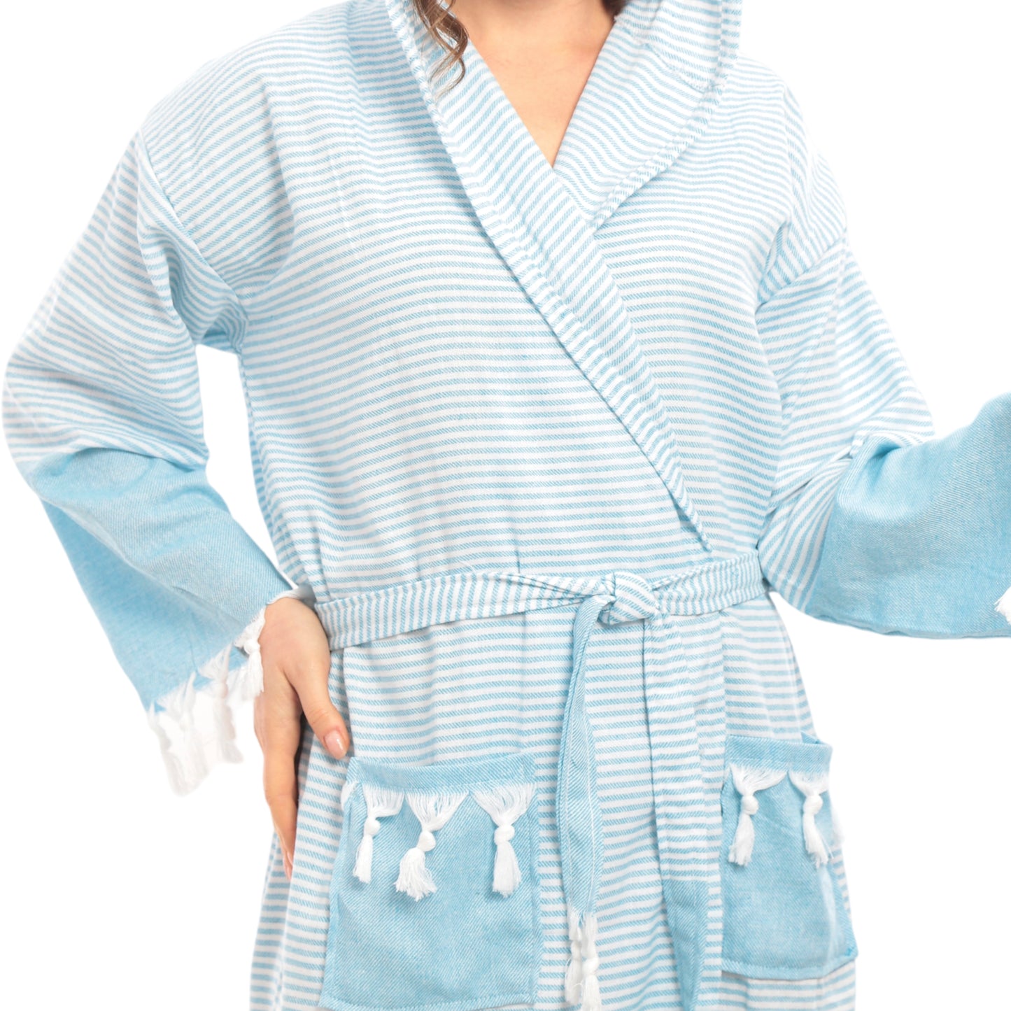 Bornoz Peştemal Hürrem Desen (Turkuaz)