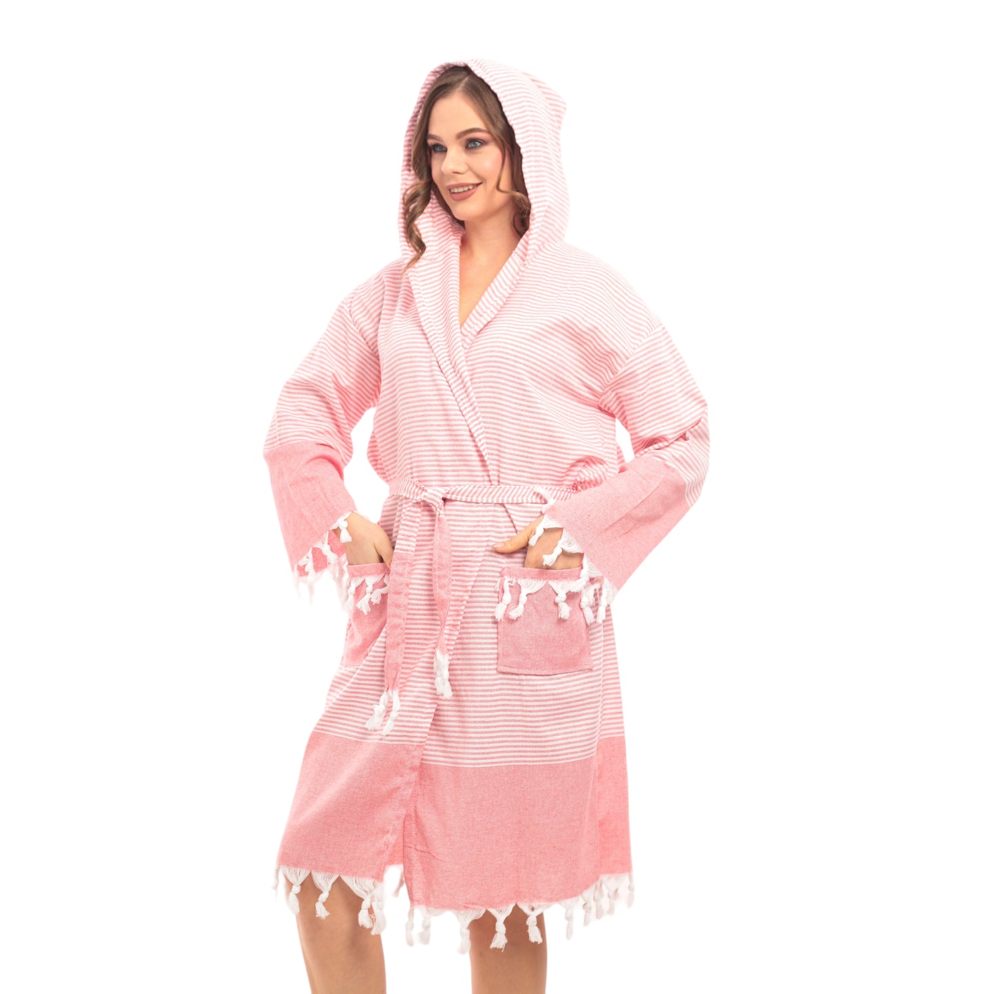 Bornoz Peştemal Hürrem Desen (Pembe)