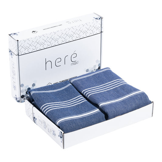 Here Mood %100 Pamuk Tatil Peştemal Seti (Petrolmavisi/Petrolmavisi)