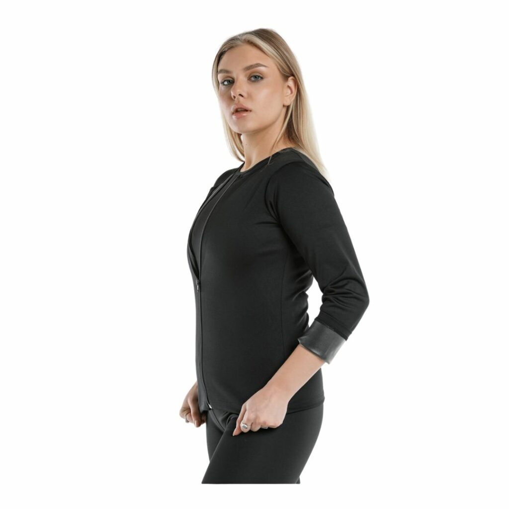 Sauna Uzun Kol Fermuarlı Body