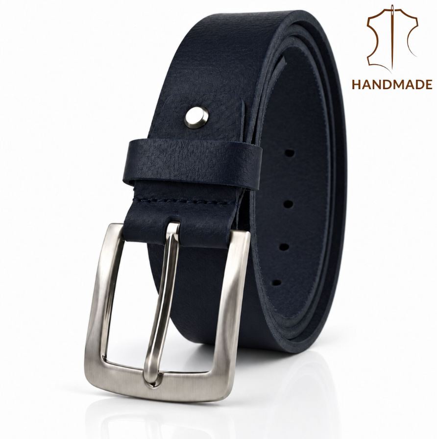 Premium Ledergürtel für Herren (Schwarz)