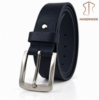 Premium Ledergürtel für Herren (Schwarz)