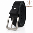 Premium Ledergürtel für Herren (Schwarz)