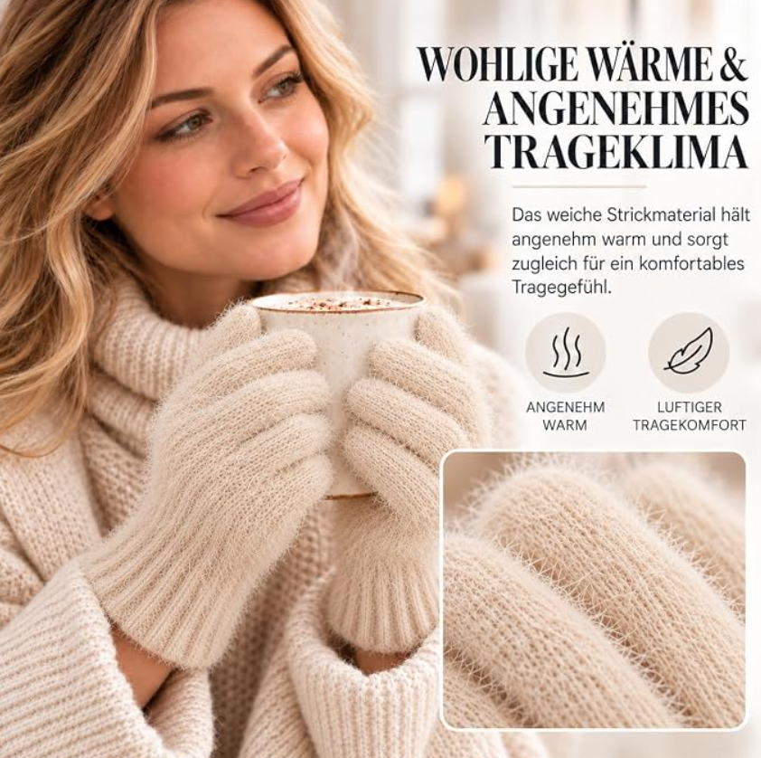 Winterhandschuhe für Damen (Creme)