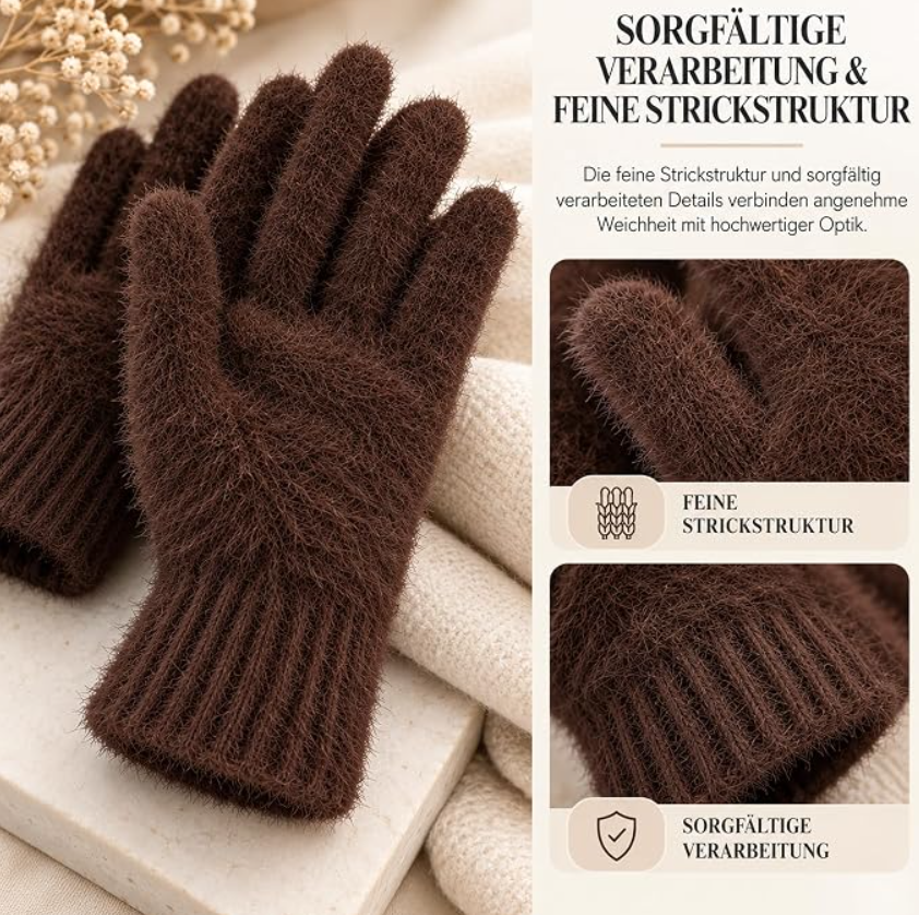 Winterhandschuhe für Damen (Dunkelbraun)