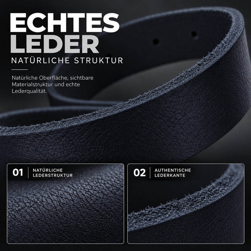 Premium Ledergürtel für Herren (Dunkelblau)
