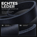 Premium Ledergürtel für Herren (Dunkelblau)