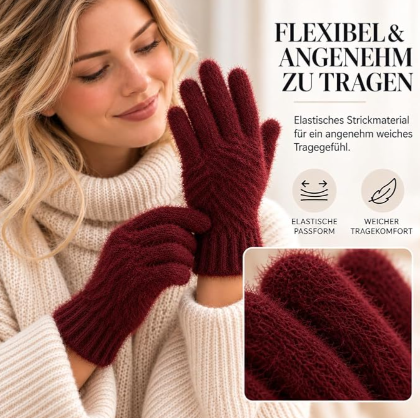 Winterhandschuhe für Damen (Bordeaux)