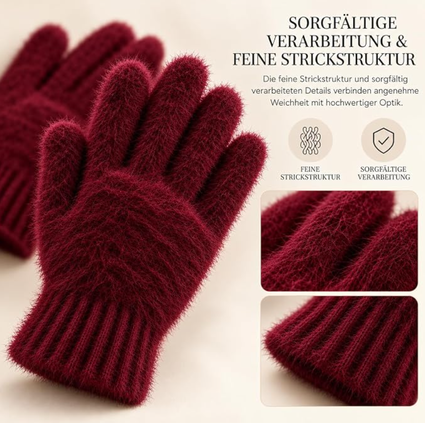 Winterhandschuhe für Damen (Bordeaux)