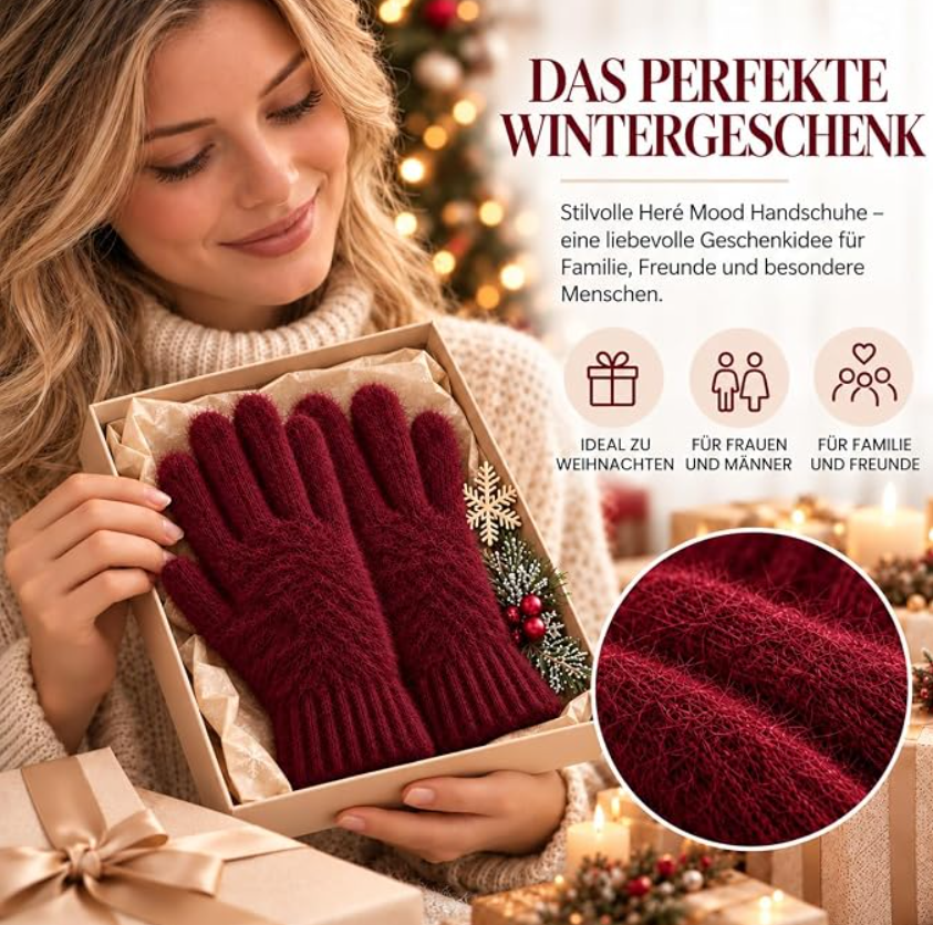 Winterhandschuhe für Damen (Bordeaux)