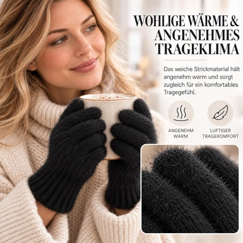 Winterhandschuhe für Damen (Schwarz)