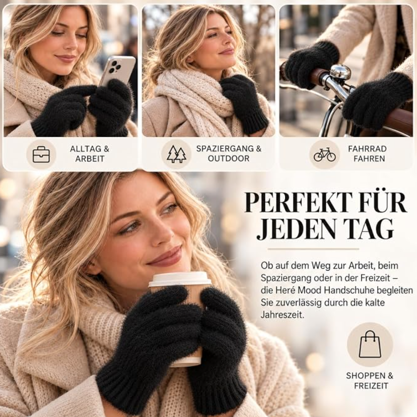 Winterhandschuhe für Damen (Schwarz)