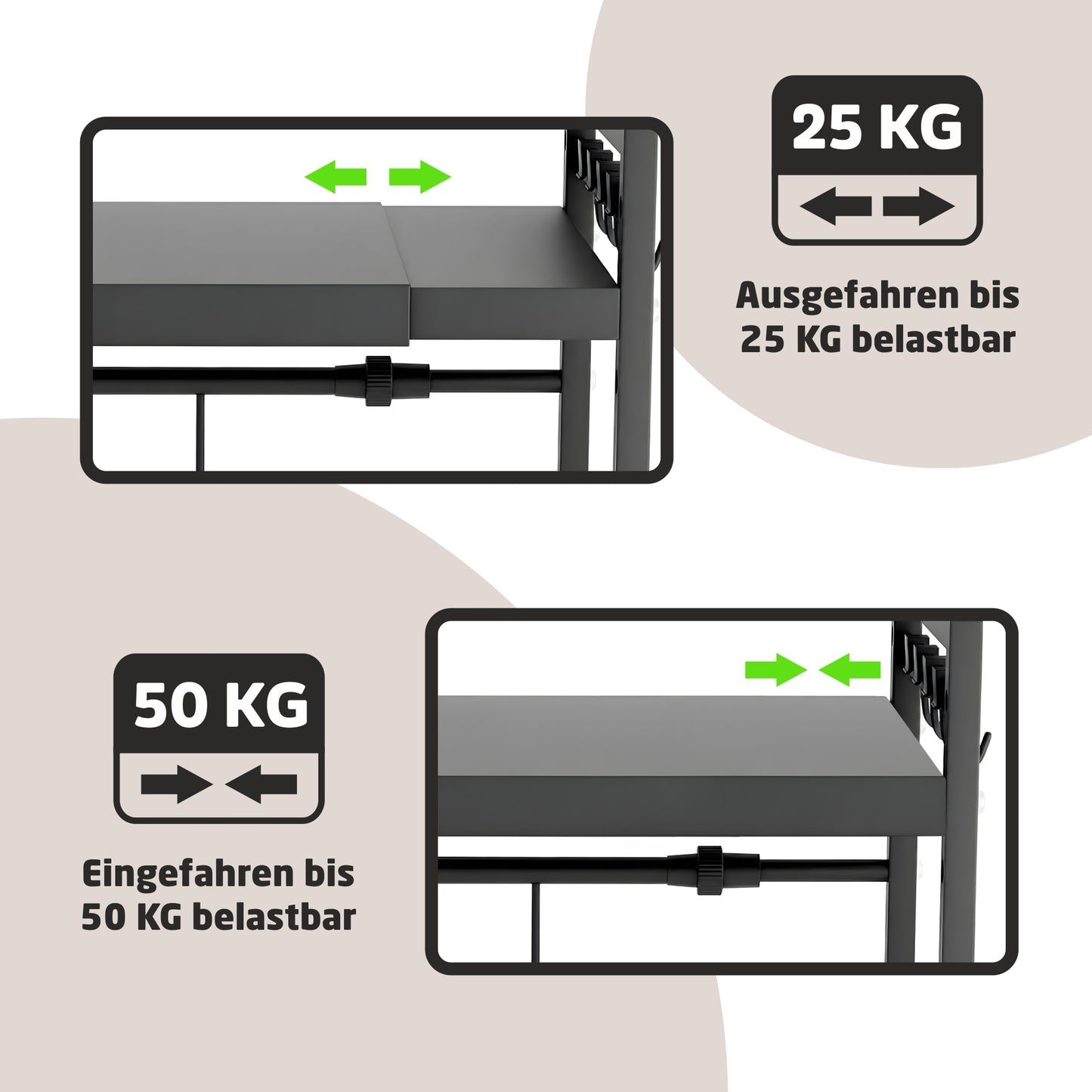 CozyVibe 2-Katlı Mutfak Standı – Ayarlanabilir Mikrodalga Rafı & Çok Amaçlı Mutfak Organizer