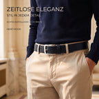 Premium Ledergürtel für Herren (Dunkelblau)
